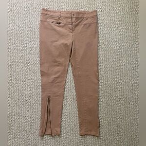 Brunello Cucinelli Slim Cotton Stretch Ankle Zip Pants Size 8 Italy